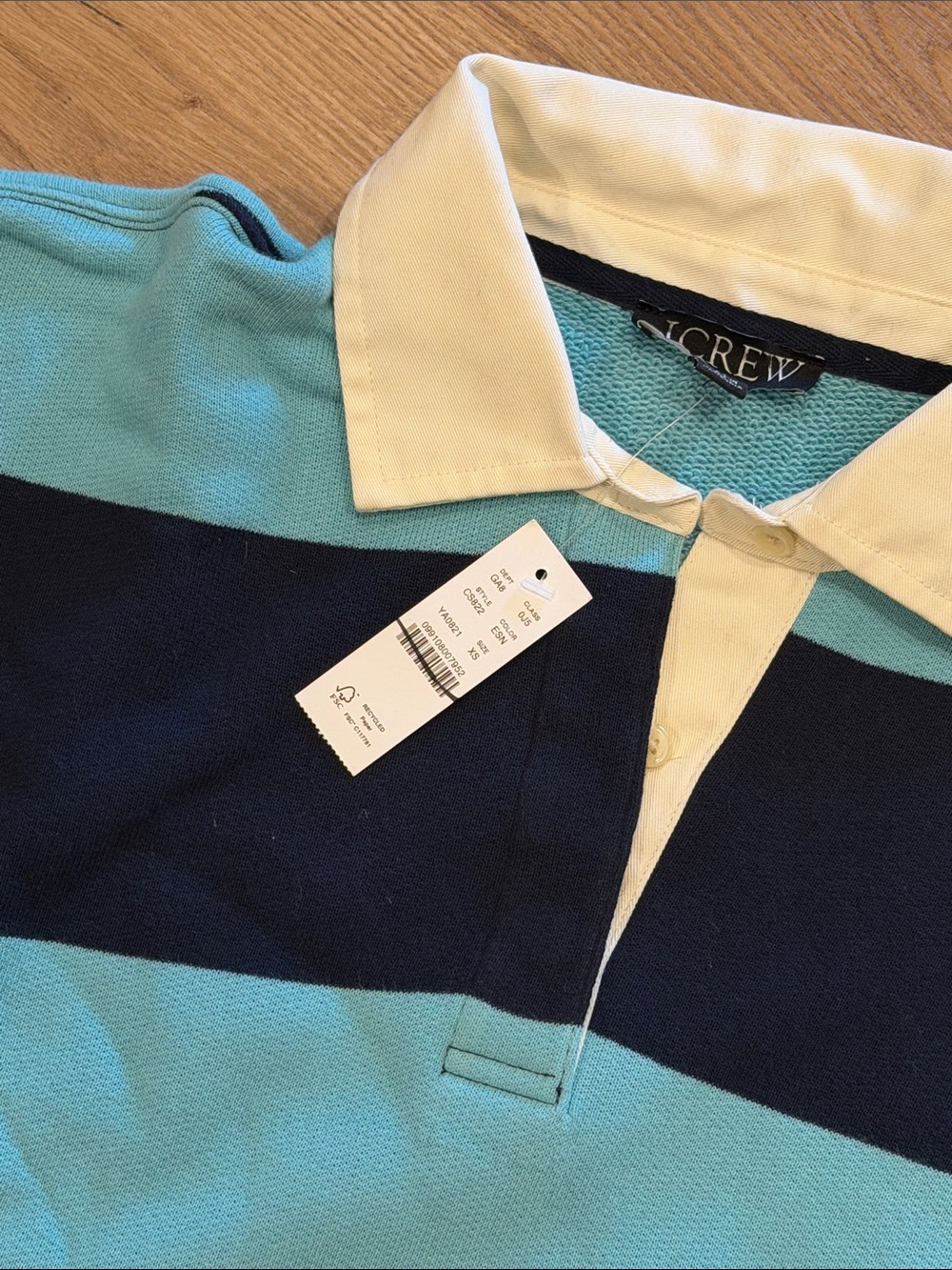 J Crew Heritage terry relaxed rugby sweatshirt - Picture 6 of 6